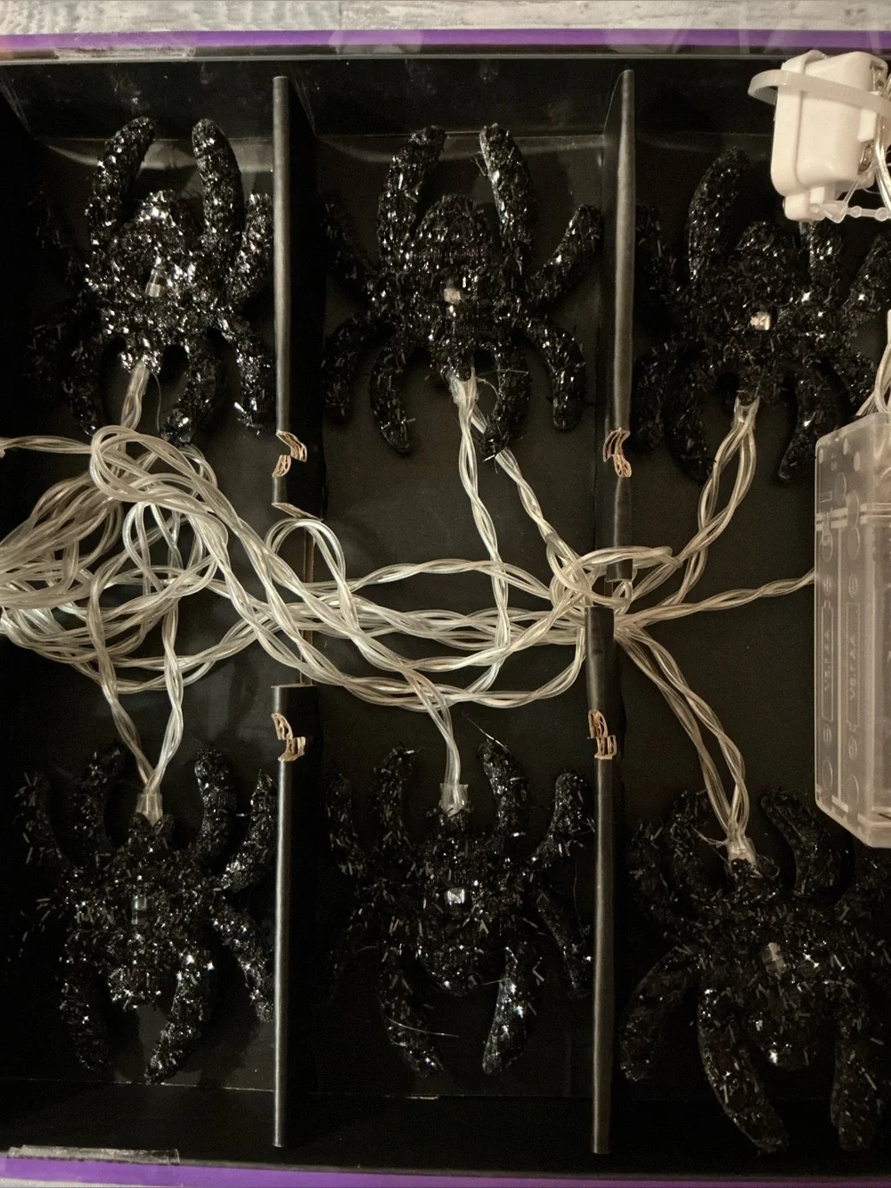 GHOULISH 120in Spider String Lights